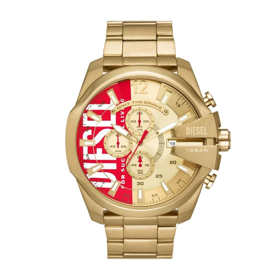 Reloj de Hombre DIESEL MEGA CHIEF DZ4642 Chrono Acero Inoxidable Dorado 51mm - Imagen 1 de 1