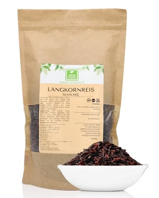 Langkornreis schwarz 1kg von der Grünen Essenz – Wildreis schwarz ohne Zusätze  - Bild 1 von 4