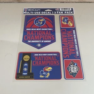 Kansas Jayhawks champions 🔥3 decal pack 🔥 hydro flask , windows , laptop  - Picture 1 of 1