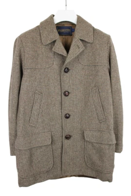 PENDLETON Virgin Wool Coat Men's (US) 42 Checked Melange Mid Length Overcoat - Image 1 of 4