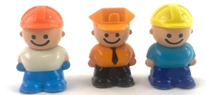 Figuras de colección Tonka Mightys Little People construcción taxista 1987 - Imagen 1 de 7