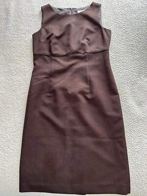 Jones Studio Separates Womens Dress Sleeveless Round Neck Sheath Brown Size 4 - Image 1 of 4