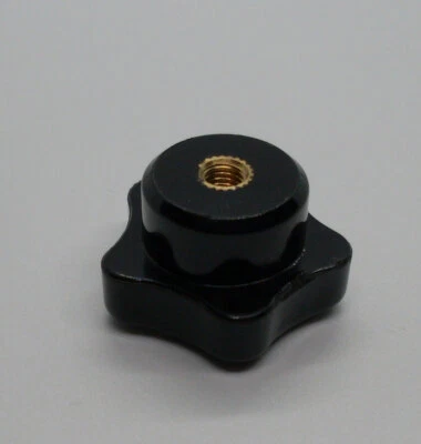 Sterngriffmutter M5 schwarz 39x27 mm Gewindetiefe 15 mm ( Schrauben Knopf ) Neu - Bild 1 von 3