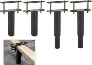 8 Set 12.8 Inch Total Height Adjustable Metal Bed Frame Center Support Legs, Bed - Picture 1 of 7