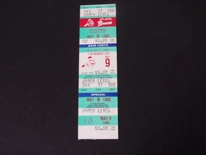 GEBRAUCHT 9. MAI 1983 ATLANTA BRAVES VS MONTREAL EXPOS MLB BASEBALL TICKET STUB - Bild 1 von 4