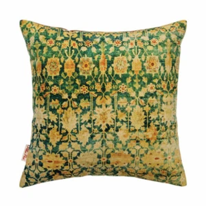 Persian Rug Inspired Faded Green Gold Cushion Cover 43x43cm -16"x16"-50%OFF - Picture 1 of 3