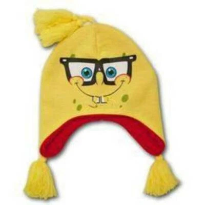Gorro Bob Esponja Trampero Invierno Nickelodeon Amarillo Lapona - OS Foto 1 de 4