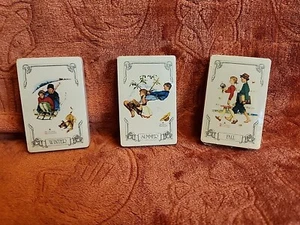 Norman Rockwell Playing Card Set Of 3 (Summer, Fall And Winter) - Trump - New - Picture 1 of 5