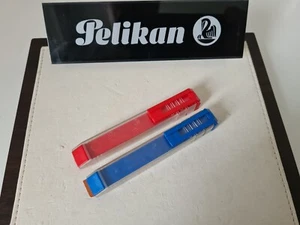 Borrador Pelikan SX 25 rojo y azul como conjunto vintage sin usar - Imagen 1 de 3