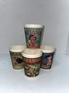 Juego de 4 tazas de fibra de bambú ecológico Disney Moana Drinkware - Bonito Vandor usado en excelente estado - Imagen 1 de 2