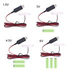 1.5-6V AA Dummy-Battery Power Cable with C-typed Adapter for Radio LED Light Toy