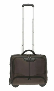Dermata Businesstrolley aus Nylon 47 cm Braun Umhängegurt Trolley bei Bowatex