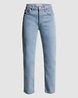 Pantalon femme jambe droite à rayures bleues contrastées à 280 $ taille 26