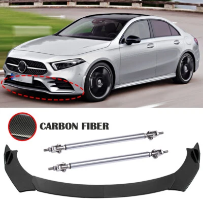 Kit divisor de labios de parachoques delantero de carbono para Mercedes Benz Clase C C C300 Clase A A220 Foto 1 de 4