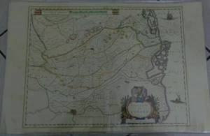 CARTOGRAFIA ANTICA DEL 1600 POLESINO DI ROVIGO DI WILLEM E J BLAEU - Picture 1 of 1