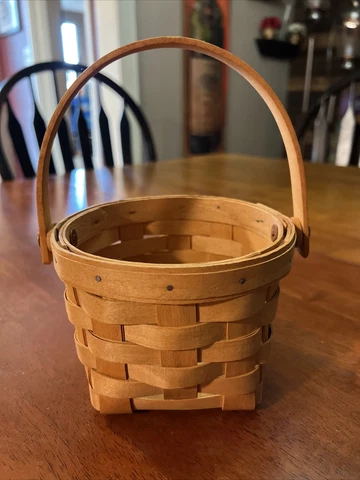 1996 Signed Small Round Longaberger Basket Handle Cover