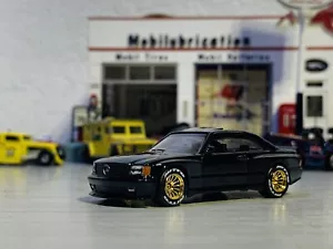 2023 Hot Wheels Mercedes-Benz 560 SEC AMG Black Custom Wheel Swap - Picture 1 of 18