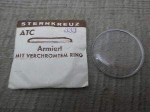 Sternkreuz Kuppel, Nos, 33,3 mm Acryl Uhr Kristall 333 (Chrom T-Ring), 4,15 mm