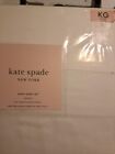 Kate Spade "New York" WESTON White KING Size Sheet Set "NEW" SATEEN /300-TC
