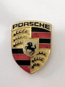 Raro Escudo Porsche Badge Vintage REU D-73540 Heubach Alemania - Picture 1 of 2
