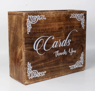 Caja de madera para tarjetas de boda con ranura para tarjetas Caja de tarjetas de regalo para bodas P Foto 1 de 4