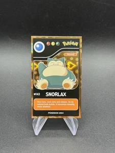 Pokemon Snorlax Gold Heart Holo Pokedex Black Edition 2024 Peru Us Seller - Picture 1 of 2