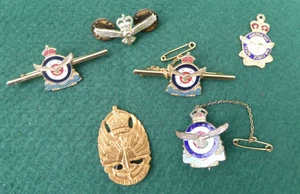 WW11 AUSTRALIAN  R.A.A.F  ASSOCIATION BADGES & GENERAL SERVICE BADGE  TO ONE MAN - Picture 1 of 8