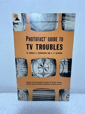 1964 PHOTOFACT GUIDE TO TV TROUBLES Herrington Television Repair Circuits - Image 1 of 4