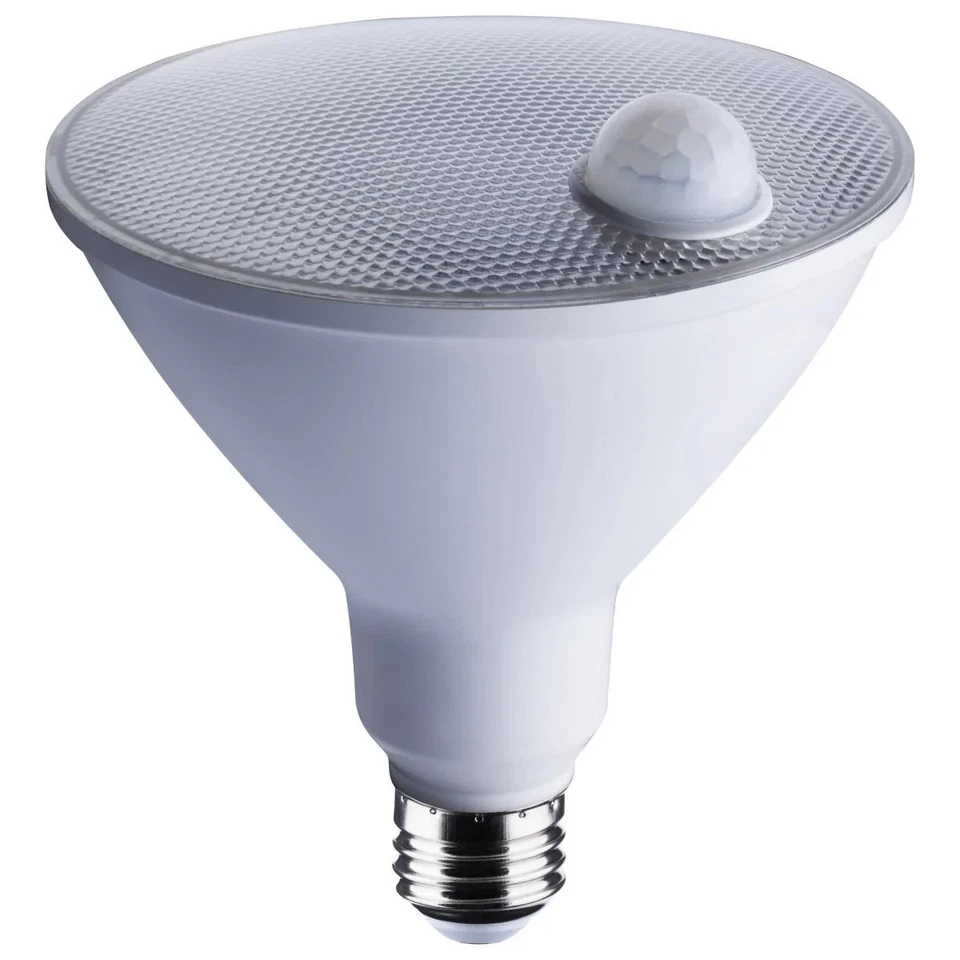14 Watt PAR38 LED - White - 5000K - 1100 Lumens - 120 Volt - PIR Sensor - Non-Di - Image 1 of 4