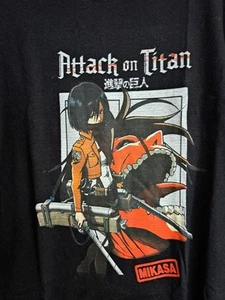 2x Attack On Titan, Shingeki No Kyojin T-Shirt Mikasa, Levi, Eren - Bild 1 von 5