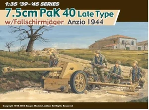 Dragon 1/35 7,5 cm PaK 40 Late con paracaidista Anzio 1944 #6250📌USA📌Sellado - Imagen 1 de 2