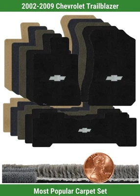 Juego de alfombrillas Ultimat personalizadas para Chevy Trailblazer '02-09 con logotipo (3 piezas) #80I Foto 1 de 4