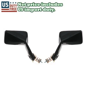 MITSUBISHI MIRAGE DODGE COLT HT COUPE CDN 78-89' SQUARE FENDER MIRRORS BLACK L/R - Picture 1 of 6