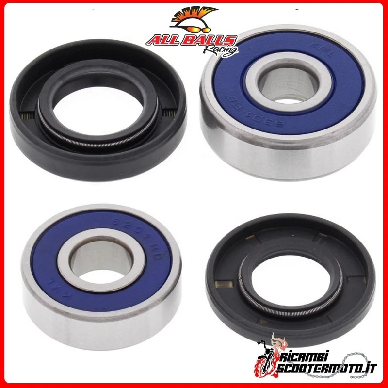 JUEGO DE COJINETES DE RUEDA DELANTERA All Balls Kawasaki KX 80 1988-1990 25-1171#11 Foto 1 de 1