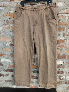 Haband Tailgater Men's Tan Denim Jeans Pants Size 36S inseam 28" Work (74) - Picture 1 of 6