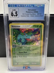 JCC Pokémon Venusaur EX Crystal Guardians 28/100 Regular Carta Rara Cgc 6.5 - Imagen 1 de 2