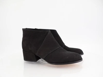 Eileen Fisher Fayo Bootie Womens Size 9.5 Black Nubuck Leather Block Heel Boot - Image 1 of 4