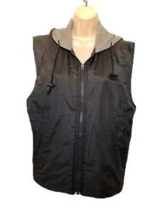 Kapuzenweste Gr. M (10-12) schwarz/grau Wende Reißverschluss vorne Jugend Unisex - Bild 1 von 5