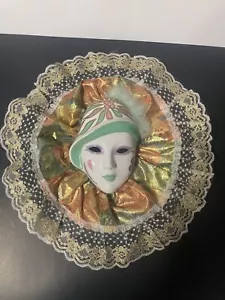 Pierrot Gesichtsmaske Keramik Art Deco Wandhängung - Bild 1 von 5