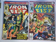 IRON FIST #10 #15 Last Issue X-Men Marvel Comics Bronze Age Lot