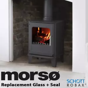 Replacement Stove Glass for Morso (Various Models) with Glass Seal - Schott Roba - Picture 1 of 2