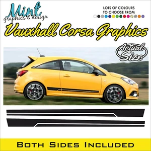 VAUXHALL CORSA Side Stripes Decals Stickers VXR Sting Graphics FREE P&P 005 - Picture 1 of 4