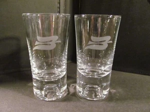 2 x ROYAL VIKING Cruise Line vintage HADELAND crystal shot glass set beverage - Picture 1 of 11