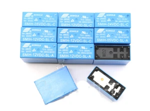 10 Stck. SMIH-05V 12 V 24VDC-SL-A-SL-C 6polig/8polig 16A Relais - Bild 1 von 1