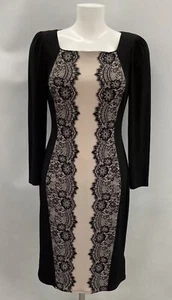 M&S Shift Dress Size 10 Black & Nude New - Picture 1 of 9