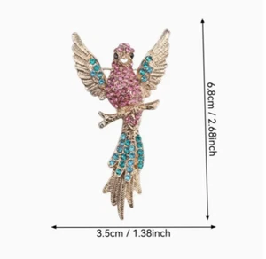 Bird Pin Brooch Spring Fashion jewelry NEW Free Ship 2.7 Inch - Picture 1 of 1