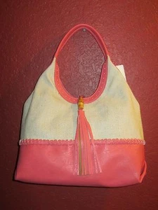 BIG BUDDHA NWT $90 PORTOFINO linen coral orange tote shopper woman's purse - Picture 1 of 1