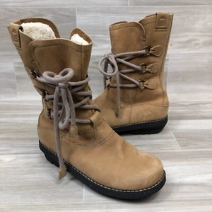 Sorel Kenai Full-Grain Thinsulate Leather Boots Waterproof Women's Sz 6.5 MINTY - Picture 1 of 11