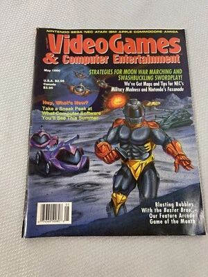 VINTAGE VIDEO GAMES AND COMPUTER ENTERTAINMENT MAY 1990 Complete! RARE! - Image 1 of 4