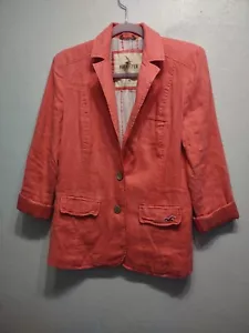 HOLLISTER BETTYS SUIT STYLE CORAL WOMENS JACKET SIZE Med NEW WITH TAGS - Picture 1 of 15